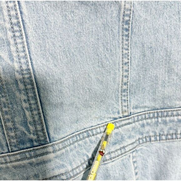 Madewell Light Wash Blue Stitched Strap Utility Pocket Denim Jumpsuit Size 14 - Picture 7 of 16